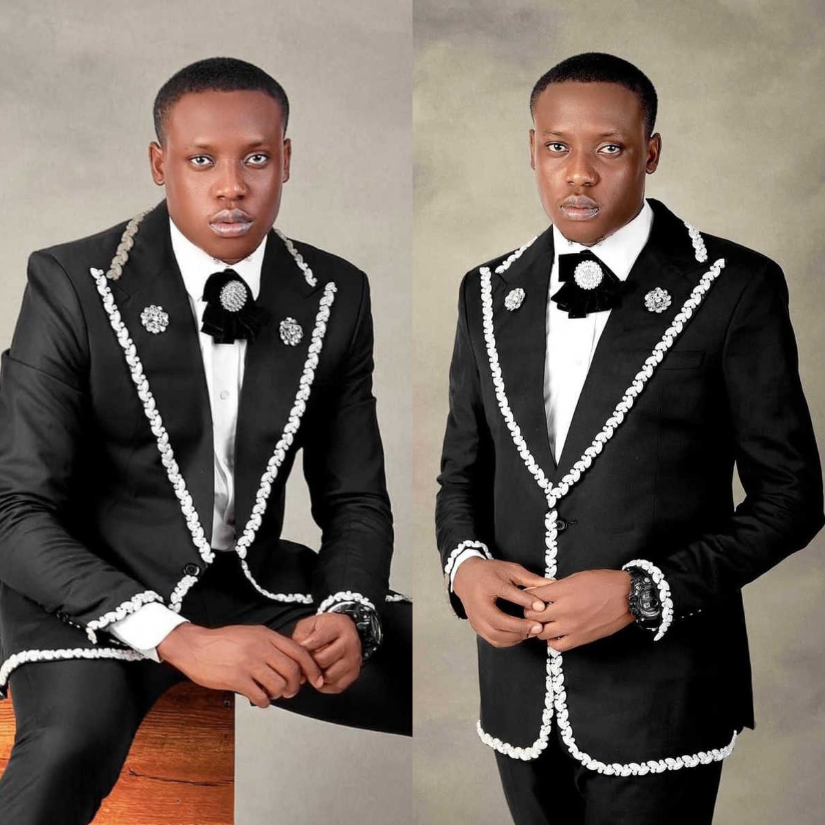 Men'S Holiday Formal Wear - Мужские брючные костюмы с кристаллами, праздничные
