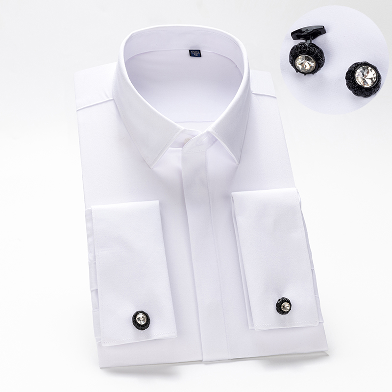 Men Formal Wear Shirts - Мужская рубашка с французскими манжетами, мужские