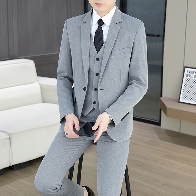 Men'S Formal Wear In Wedding - Мужской модный деловой костюм (пиджак+жилет+брюки) для