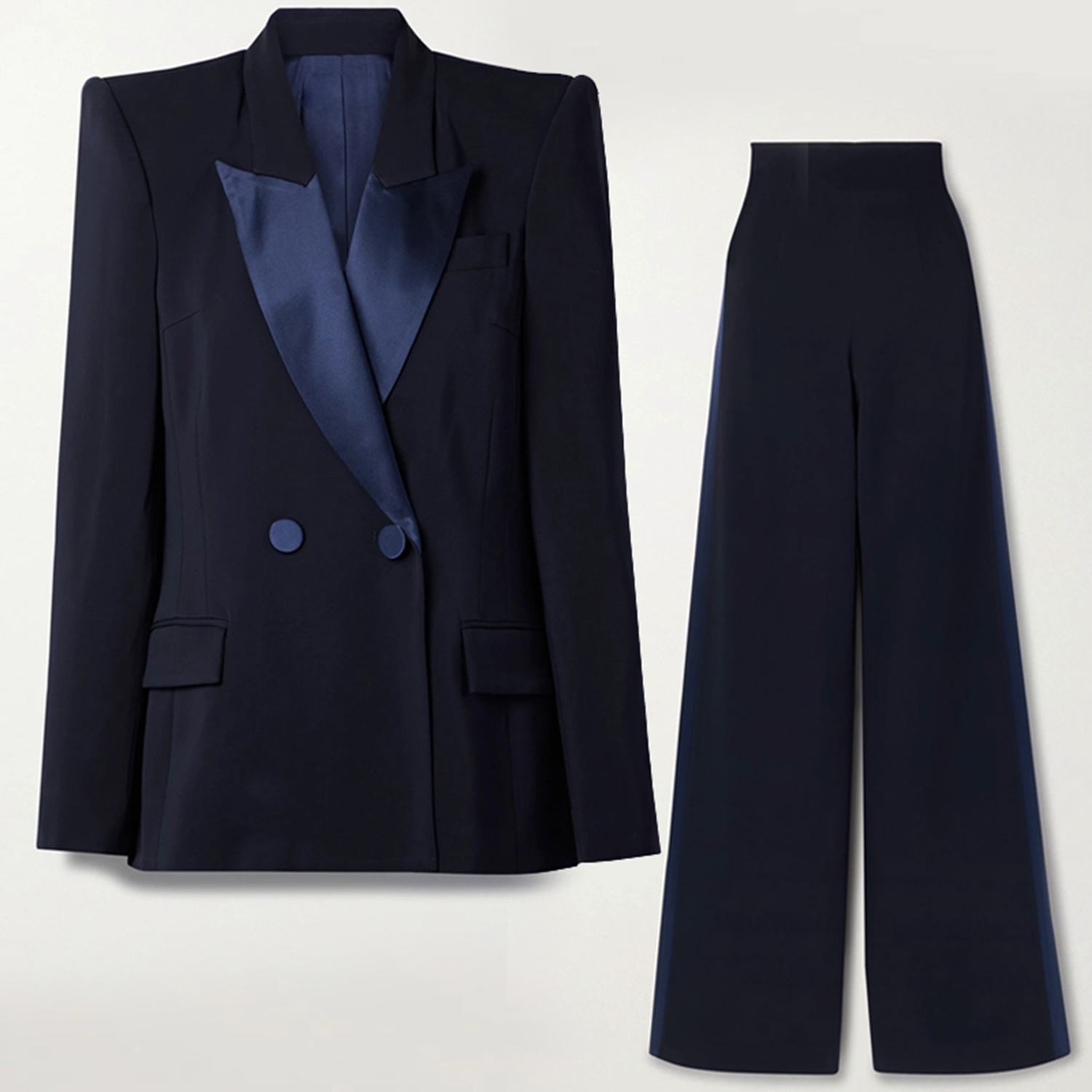 Темно-синий женский комплект и – обзор и цена Double Breasted Blazer