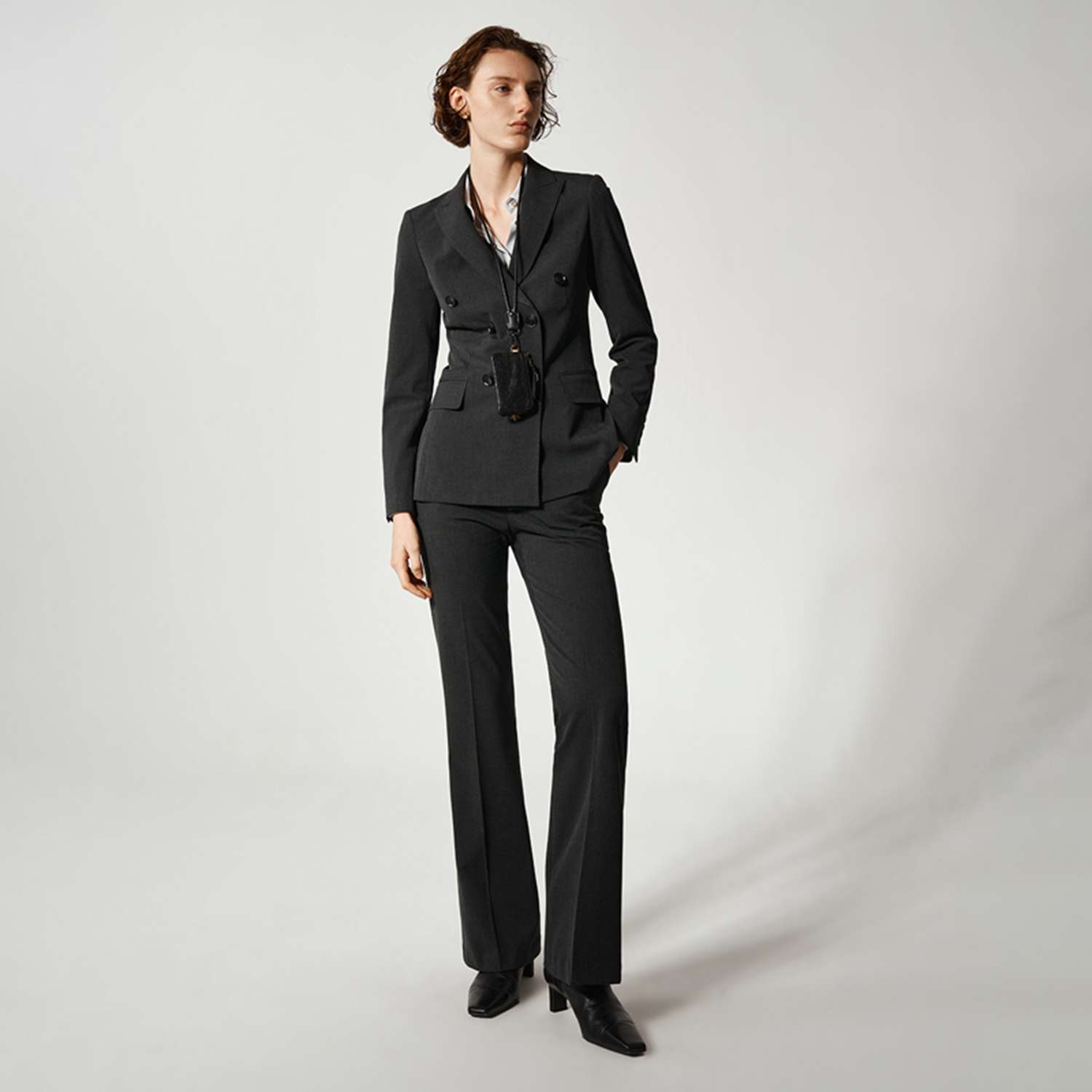 Allingentle женский брючный ко – обзор и цена Double Breasted Blazer