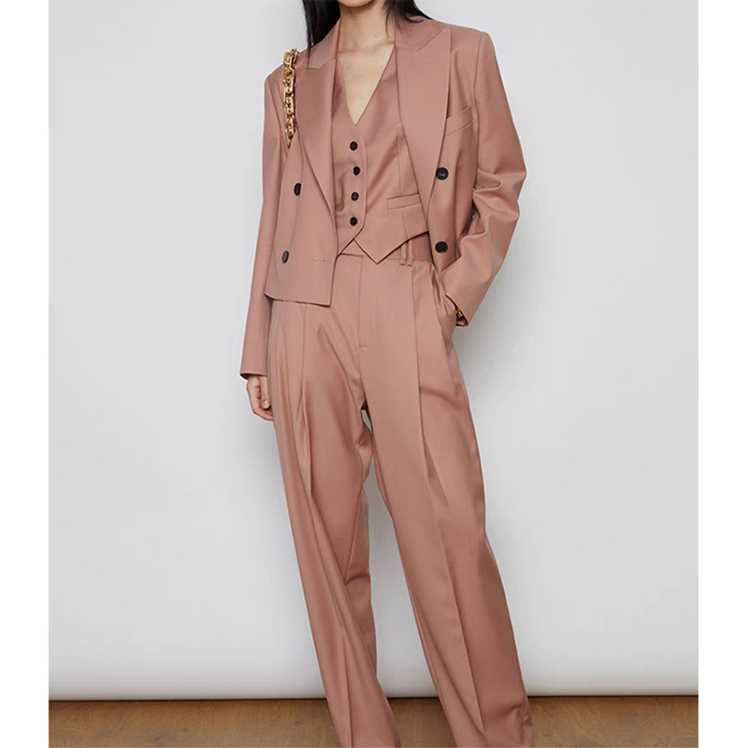 Женский костюм Allingentle: мо – обзор и цена Double Breasted Blazer