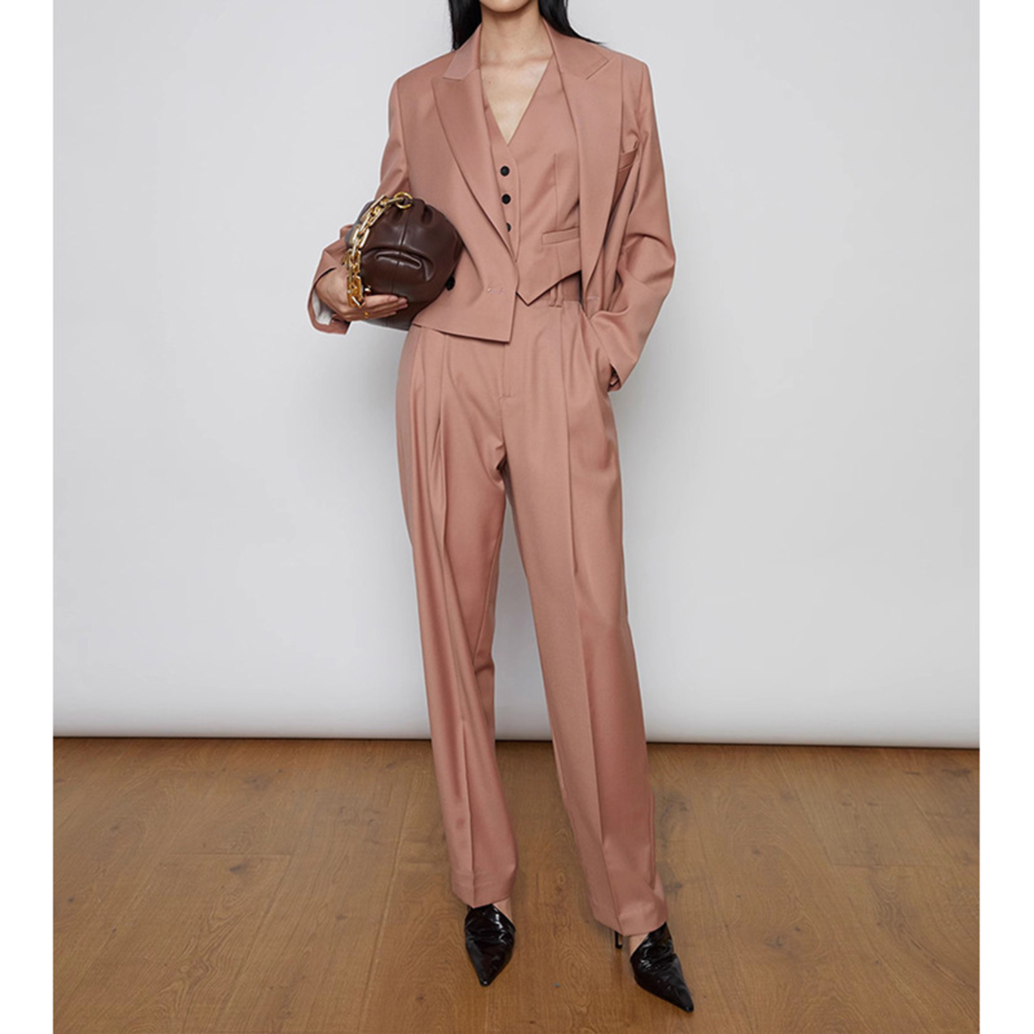 Женский костюм Allingentle: мо – обзор и цена Double Breasted Blazer