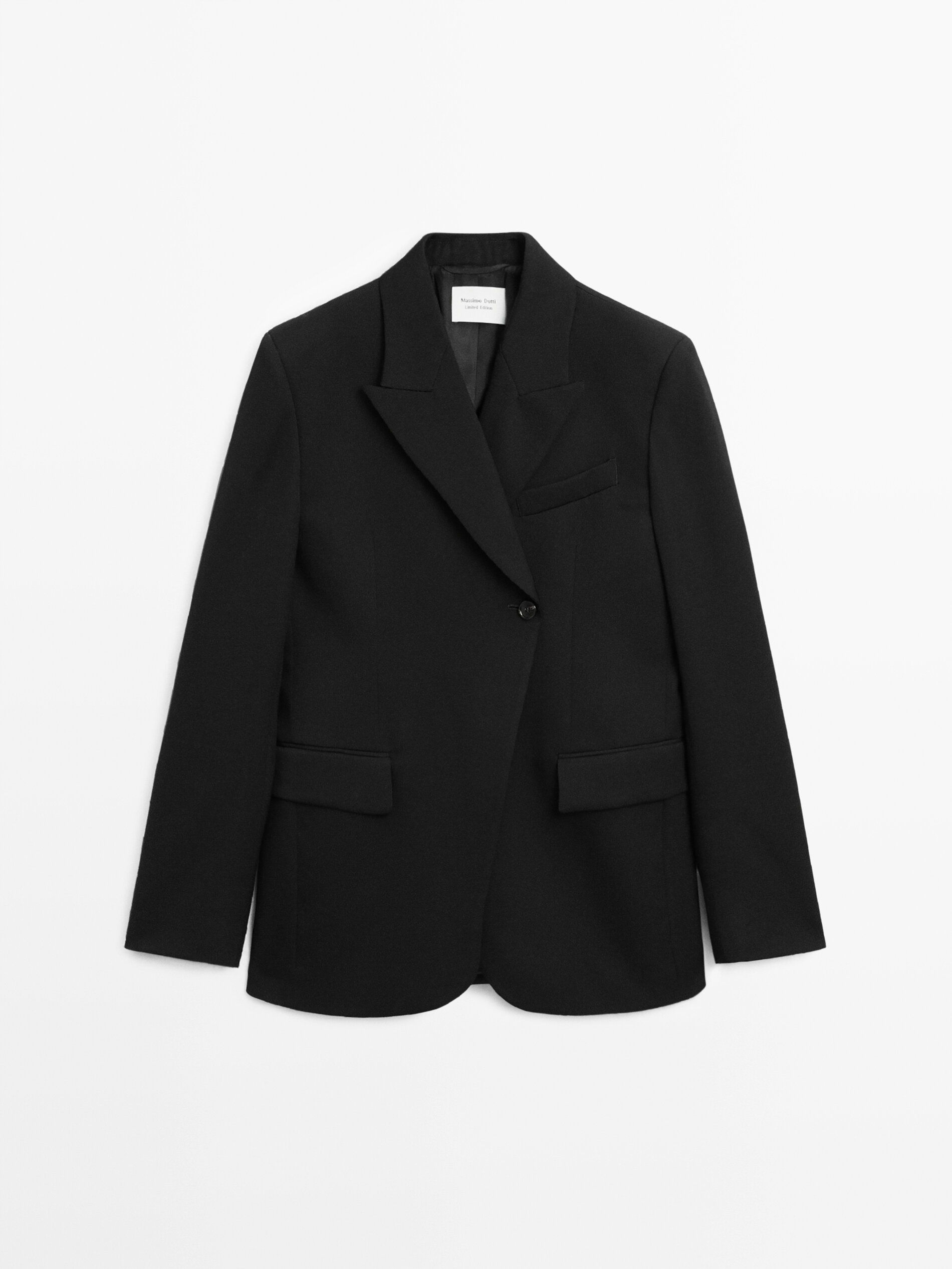 Allingentle черный шерстяной ж – обзор и цена Double Breasted Blazer