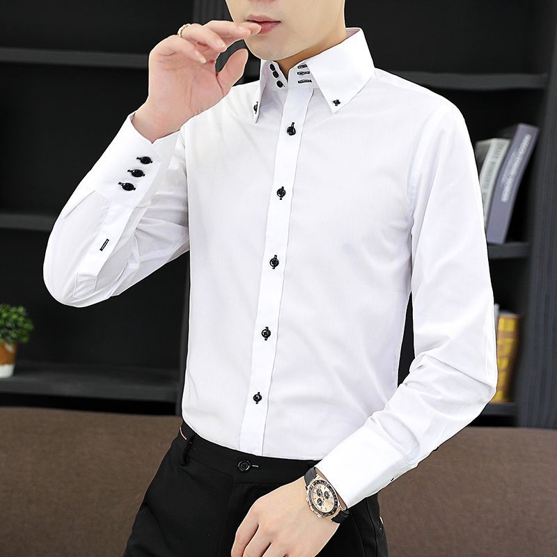 Весенне-осенняя мужская рубашк – обзор и цена Men Formal Wear Shirts