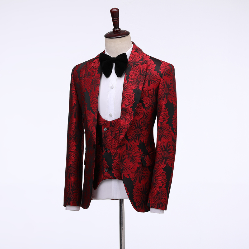 Мужские костюмы с цветочным пр – обзор и цена Men Formal Wear Jacket