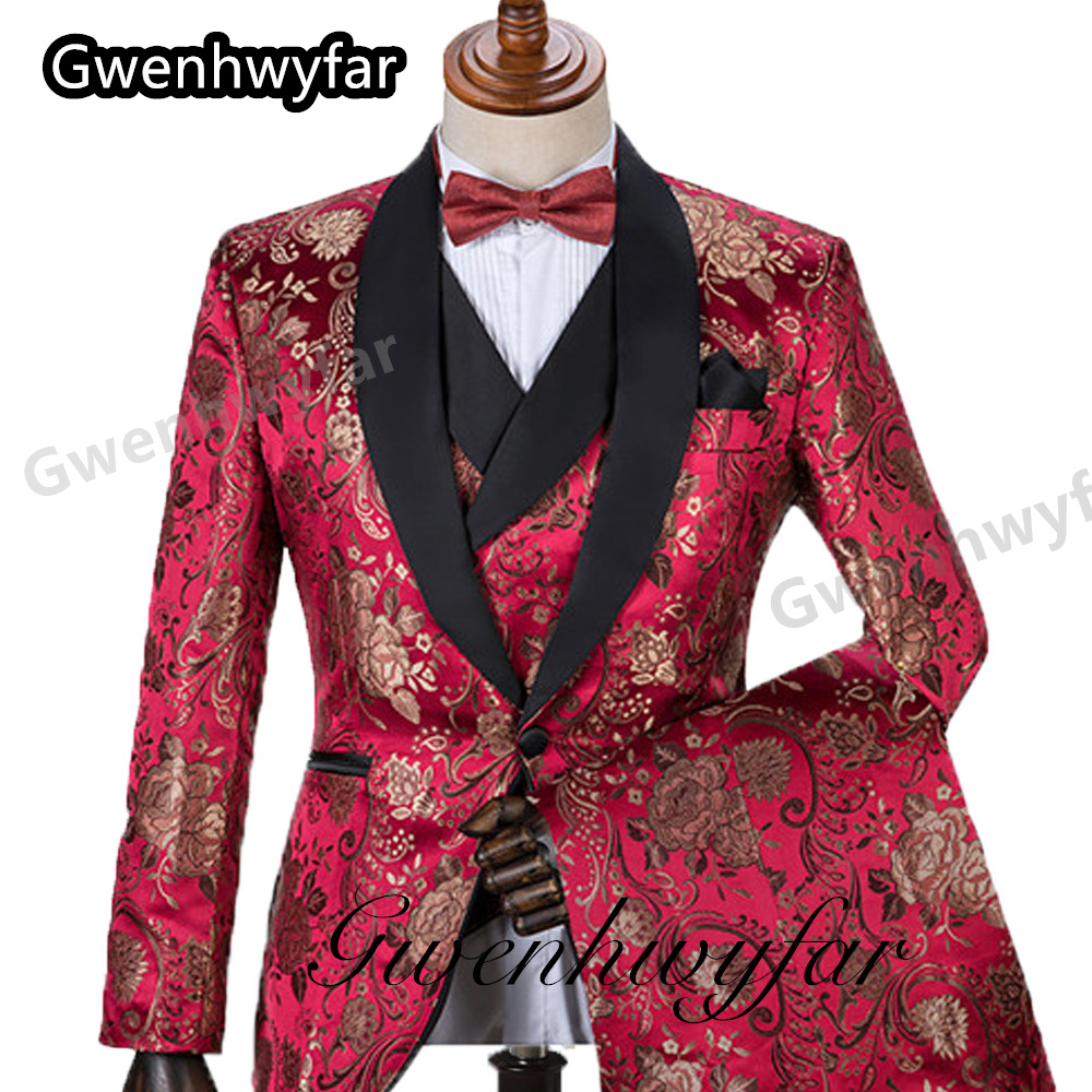 Мужские костюмы с узором Gwenh – обзор и цена Men Formal Wear Jacket