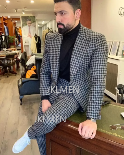 Мужские костюмы из твида «гуси – обзор и цена Men Formal Wear Jacket